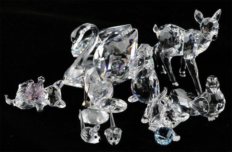 Collection of collectible crystal figurines