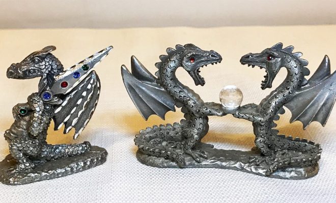 Pewter Dragon figurines