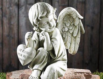 Grave decoration cherub, angels figurines
