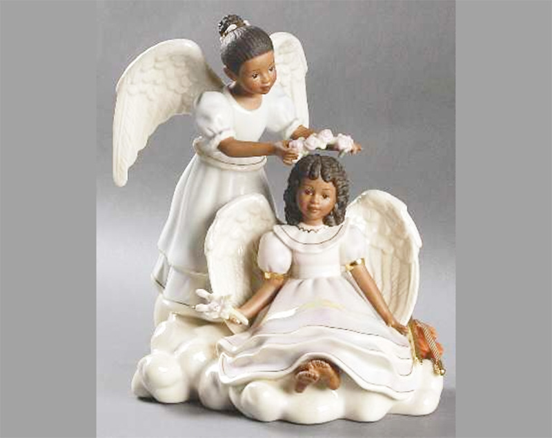 Black angel figurines
