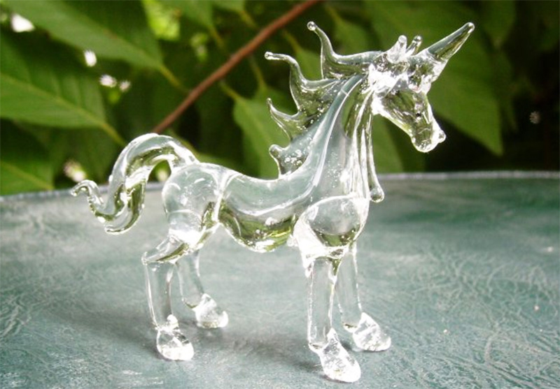 Crystal unicorn figurines collecting