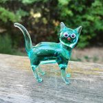 Cute glass cat figurines