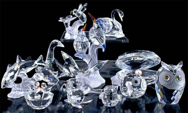 Unique crystal figurines