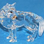 Wolf crystal figurine