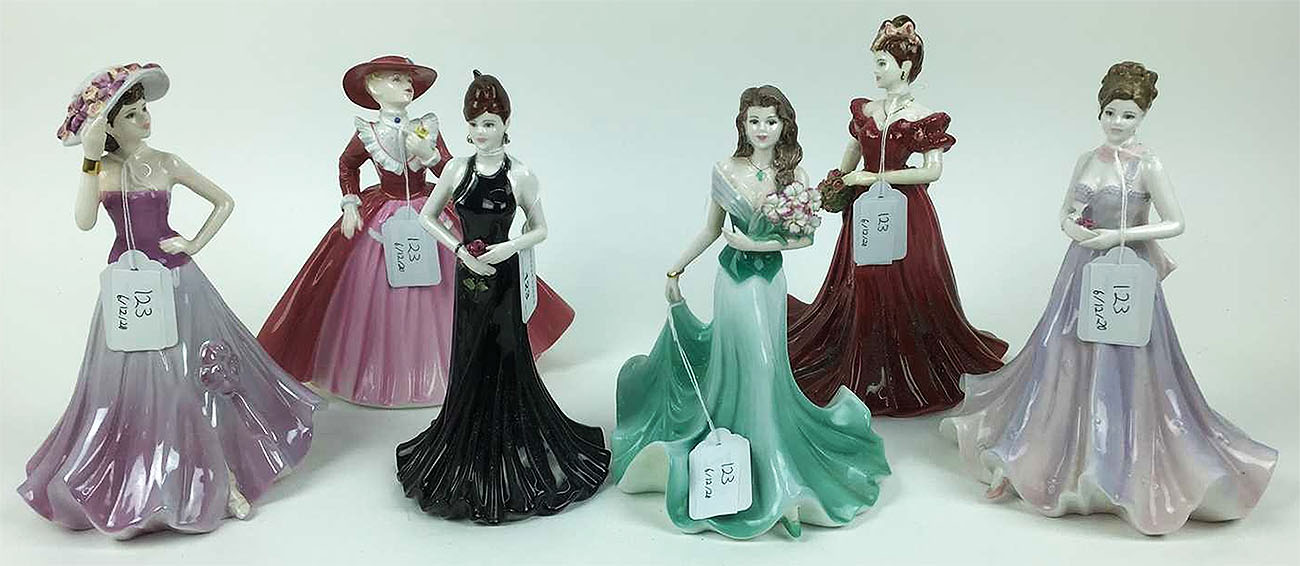 Coalport Fashion figures