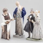 A set of three porcelain figurines, Royal Copenhagen