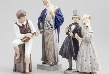 A set of three porcelain figurines, Royal Copenhagen