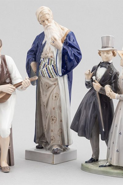 A set of three porcelain figurines, Royal Copenhagen