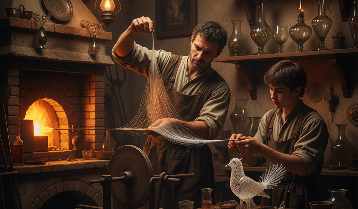 A Brief History of Spun Glass: From Venetian Craft to Mid-Century Marvels